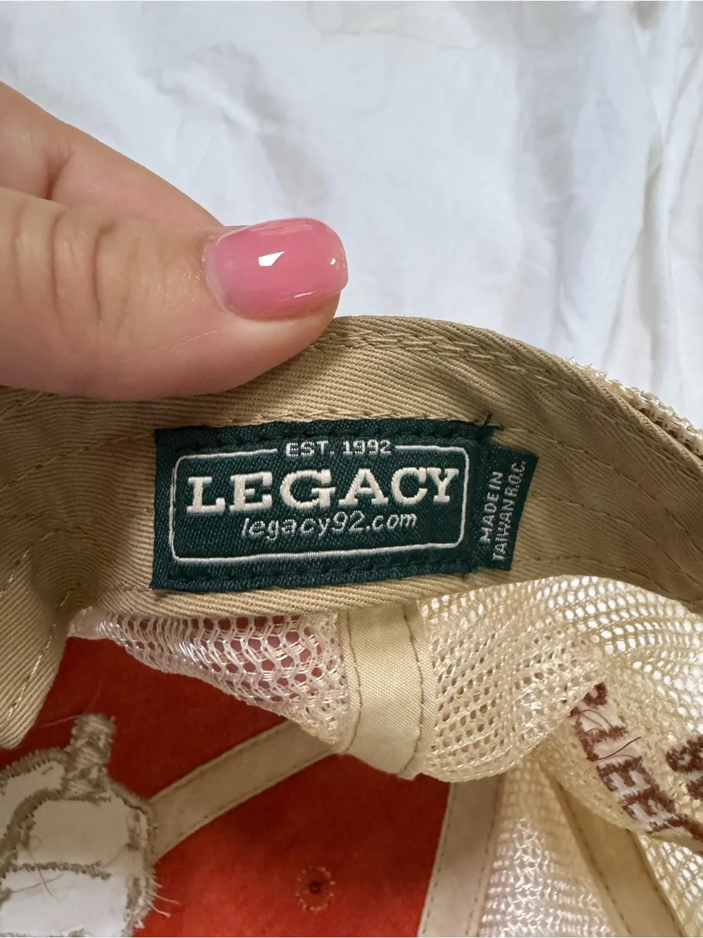Legacy Women's Washed Rust Orange Baseball Cap with Embroidered Logo